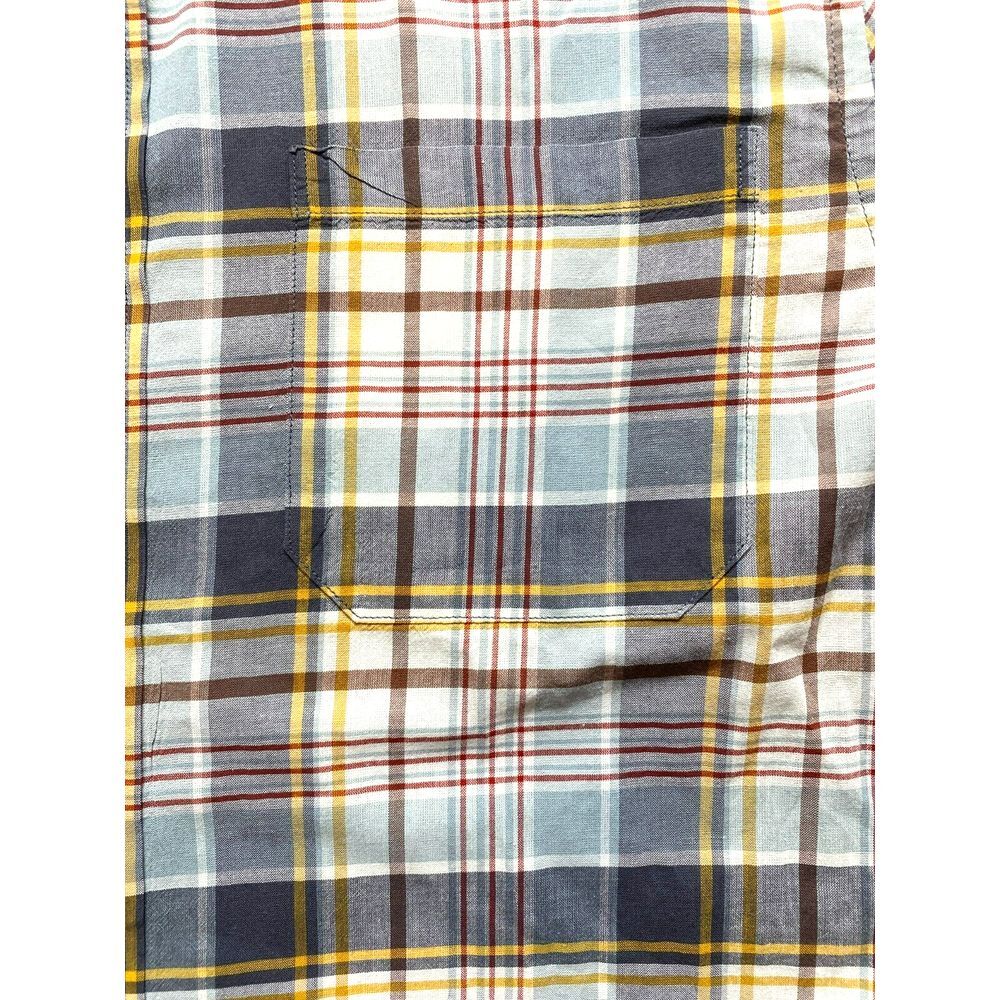 Pendleton Shirt‎ Adult Large Gray Gold Plaid Woolen Mills Button Up Casual Mens - Picture 2 of 8